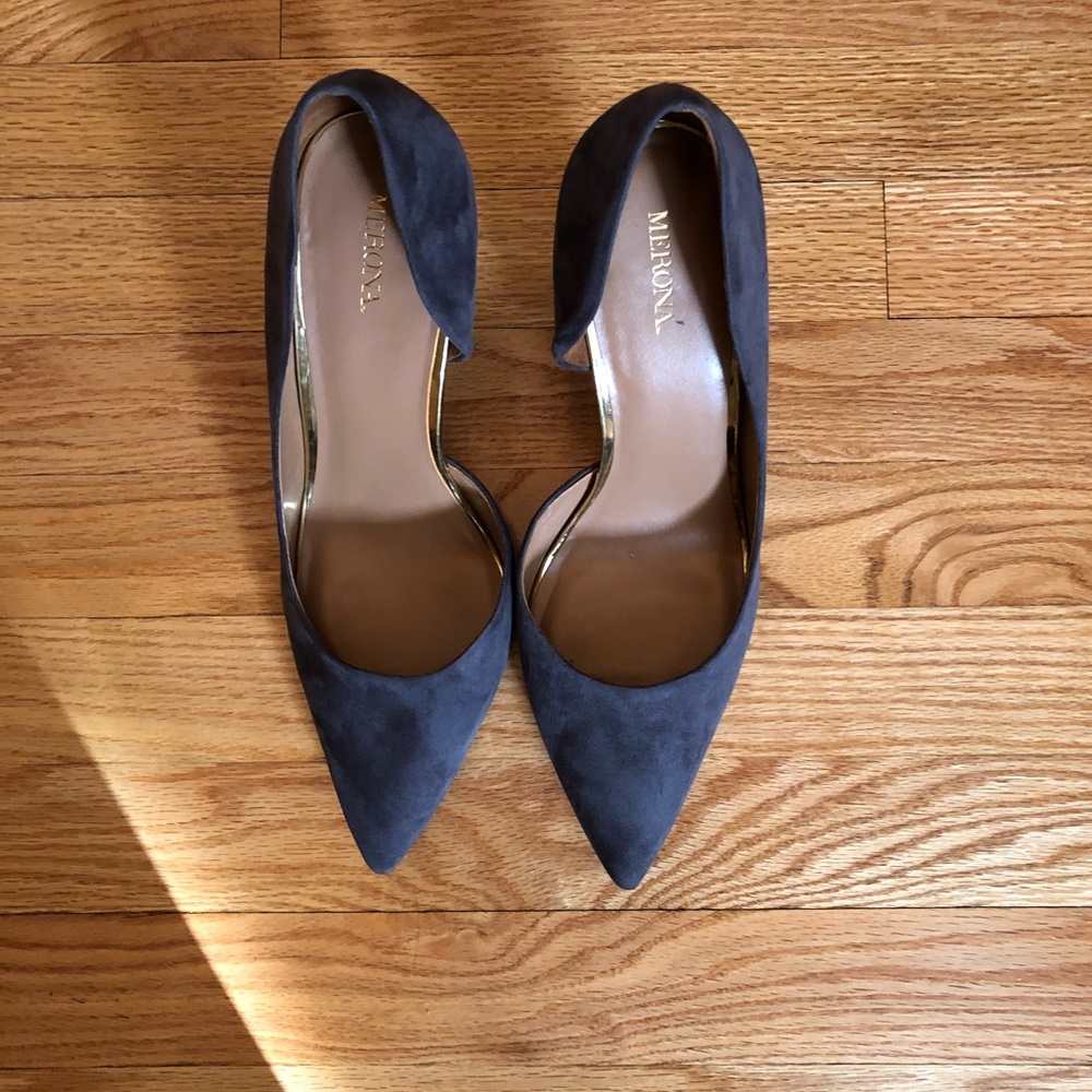Grey Suede Pumps
